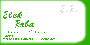 elek raba business card